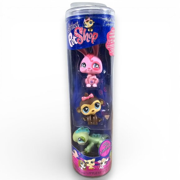 Hasbro Other - Hasbro Littlest Pet Shop Tube #499 Iguana #500 Rabbit #501 Monkey NEW LPS 2007